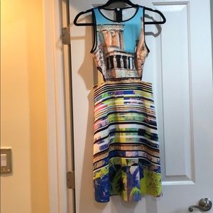 Clover Canyon patterned side cut-out dress